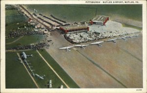 Butler Pennsylvania PA Pittsburgh-Butler Airport Vintage Postcard