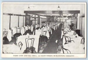c1950's Park Cafe & Sea Grill main Street Dining Burlington Vermont VT Postcard
