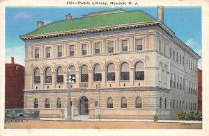 Public Library Newark NJ USA Postcard