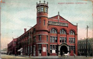 View of Market Building, Norfolk VA Vintage Postcard R79