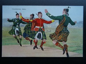 Scotland Military THE FOURSOME REEL c1906 Postcard by Valentine