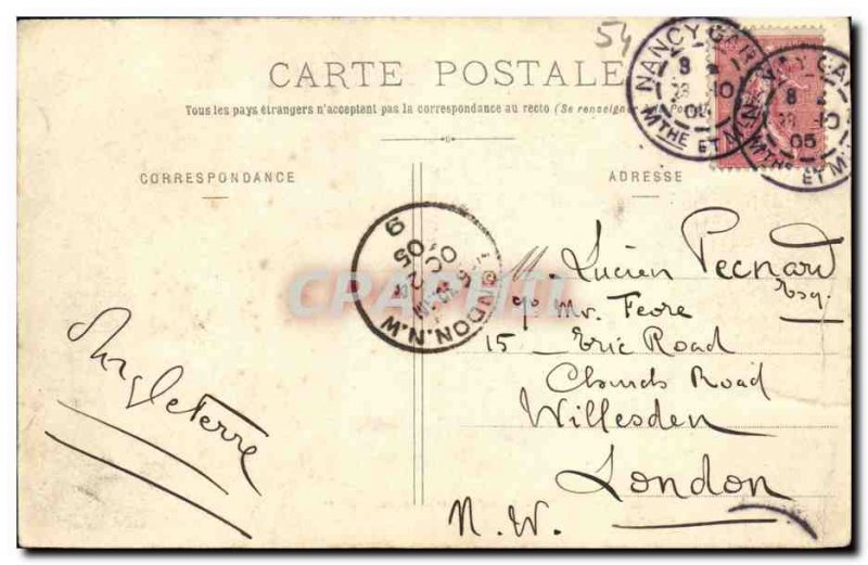 Old Postcard Nancy Rene II Statue