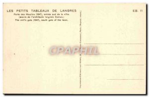 Old Postcard Little Langres From Tables Porte Des Moulins South Entrance Of T...