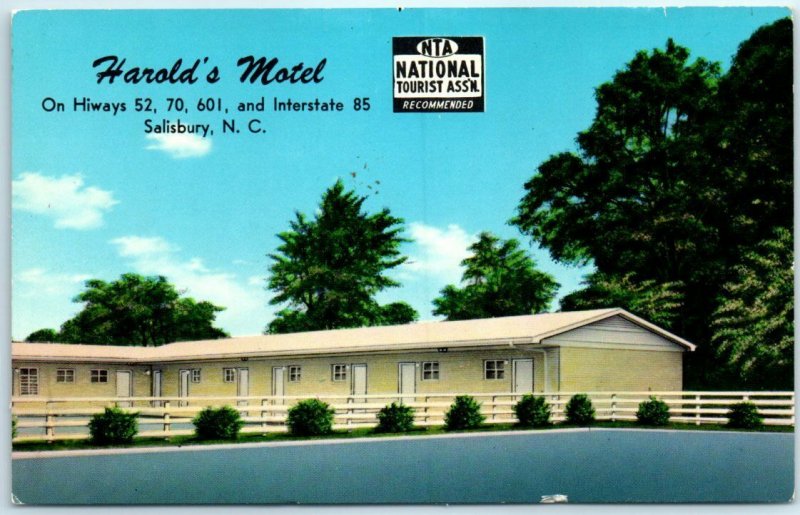 M-22012 Harold's Motel Salisbury North Carolina