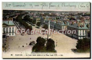 Postcard Nantes Old Course St Andre and Place Louis XVI