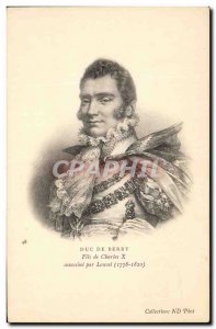 Postcard Old Duke of Berry Son of Charles X