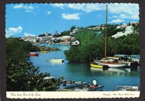 Bermuda Island Foot of Lane View Boats Harbor Paget Postcard Carribbean