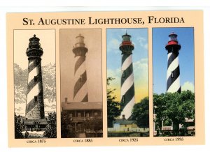 FL - St. Augustine Lighthouse. 4 Views Over 120 Years (continental size)