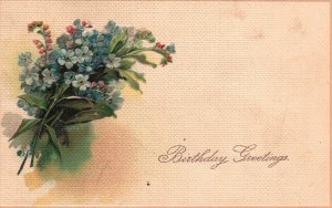 Vintage Postcard 1930's Happy Birthday Greetings Card Beautiful Flowers Bouquet