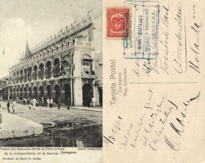 colombia, CARTAGENA, Palacio del Gobierno donde se Firmó el Acta (1921) Postcard