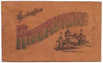 Leather Post Card.  Riverview Park, Chicago, IL, USA. Mailed in 1907