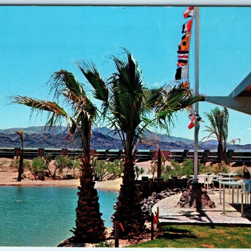 c1960s Lake Havasu City, AZ Nautical Inn Motel Resort Restaurant Patio PC A318