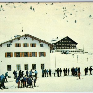 c1970s Zurs Austria Ski School Skiing Lift Flexen Hotel Postcard Zyrs Zyirs A178