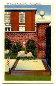 PA - Philadelphia. Benjamin Franklin's Grave
