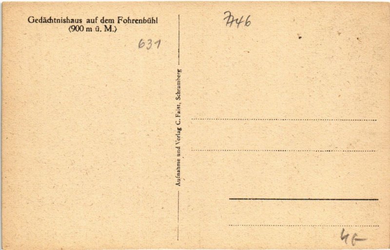 CPA AK Gedachtnishaus auf dem Fohrenbuhl (922787)