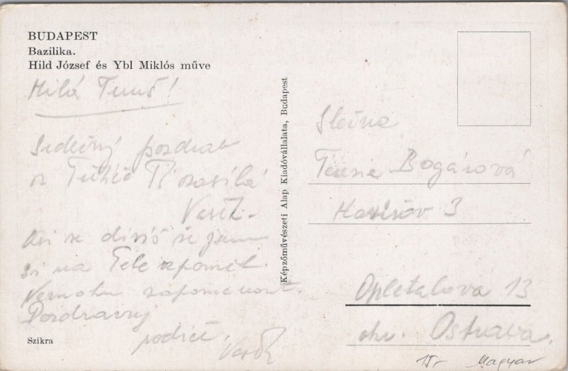 Hungary Budapest Bazilika Híld József és Ybl Miklós Művei Vintage Postcard 09.21