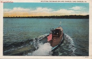 Postcard Splitting the Waves Lake Charles Lake Charles LA