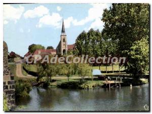 Postcard Modern Saint-Marceau Sarthe Swimming and camping