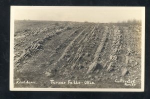 RPPC TURNER FALLS OKLAHOMA CULTIVATED ROCKS VINTAGE REAL PHOTO POSTCARD