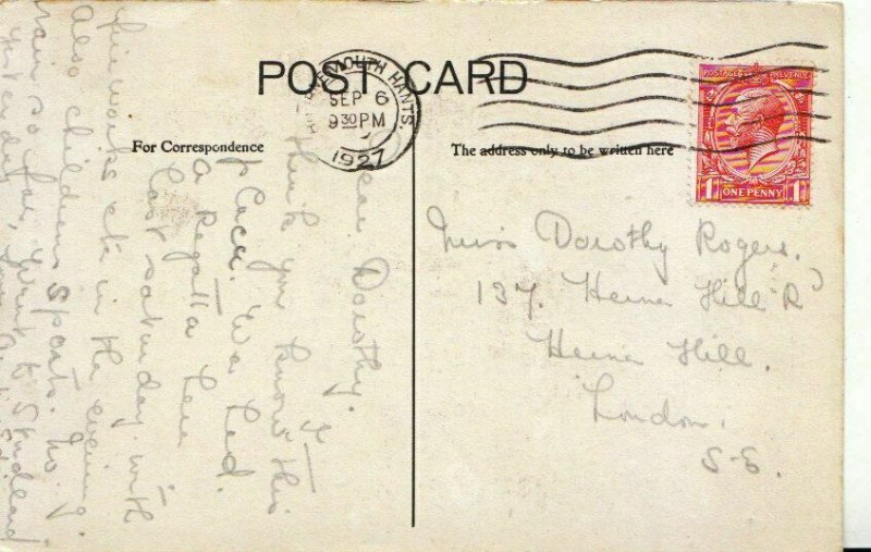 Genealogy Postcard - Rogers - Herne Hill Road - Herne Hill - London - Ref 3783A