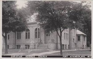 Wisconsin Fort Atkinson Christian Science Church Real Photo RPPC