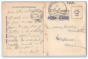 1946 Greetings From Exterior View Trees Springfield Minnesota Vintage Postcard