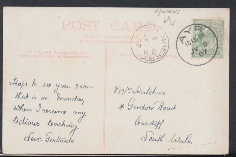 Genealogy Postcard - Hutchins - 4 Gordon Road, Cardiff, South Wales  RF1255