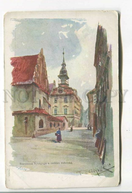 485261 Czech Republic Prague synagogue advertising stationery by Engelmuller