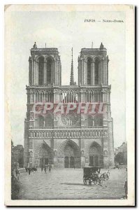 Old Postcard Paris Notre Dame