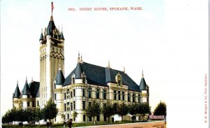 1900s Court House Spokane Washington Postcard