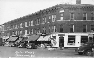 Randolph VT Main Street Grand Union Drug Store Brillante's RPPC