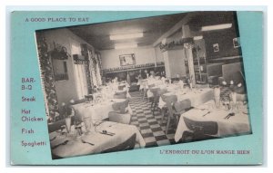 The Rosary Dining Room Interior Cap-de-la-Madeleine Quebec Canada Postcard