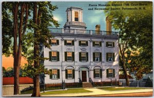 VINTAGE POSTCARD PIERCE MANSION ON COURT STREET AT PORTSMOUTH NEW HAMPSHIRE