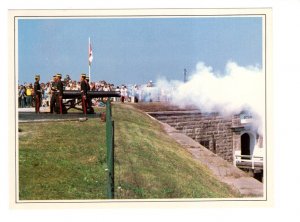 5 X 7 inch Soldiers Firing Cannon, Artillery, Halifax, Nova Scotia, Citadel Park