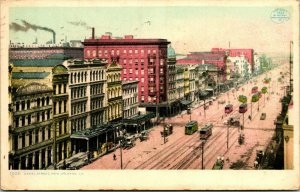 1909 Postcard Canal Street View New Orleans Street Cars Orpheum Phostint S19