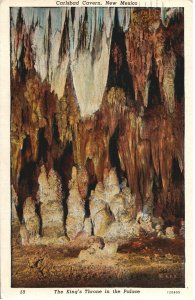VINTAGE POSTCARD THE KING'S THRONE CARLSBAD CAVERNS NEW MEXICO POSTED 1939