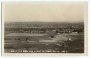 RPPC of Greenfield Massachusetts from Longue Tower, Mohawk Trail, MA