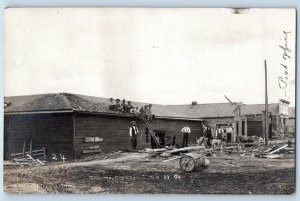 1908 Cyclone Tornado Storm Damage House Residence Pukwana SD RPPC Photo Postcard