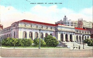 Public Library St. Louis MO Missouri Vintage Postcard Standard View Card