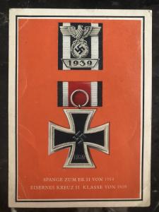 Mint Germany Patriotic Postcard Iron Cross 1939