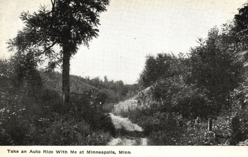 Vintage Postcard 1910's Take an Auto Ride With Me at Minneapolis Minnesota MN