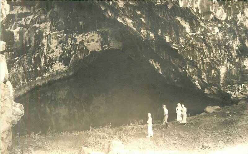 Hawaii Large Grotto pond 1920s RPPC Photo Postcard 22-3139