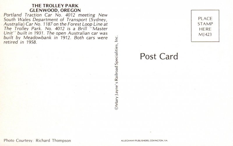 The Trolley Park,Glanwood,OR