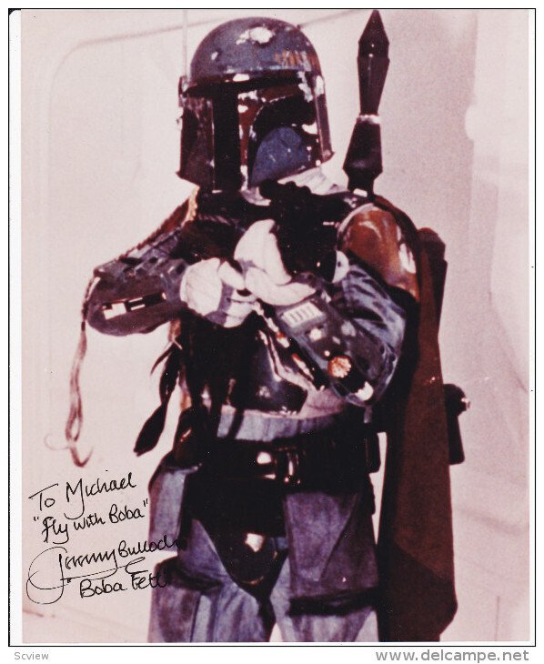 STAR WARS Movie ; Autographed Boba Fett Photo : Jeremy Bulloch 1/2