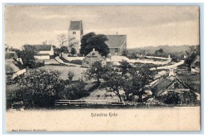 c1905 Buildings View Holmstrup Church Funen Denmark Antique Unposted Postcard