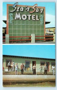 MIAMI BEACH, Florida FL ~ Roadside SUN 'N SAND MOTEL c1950s  Postcard