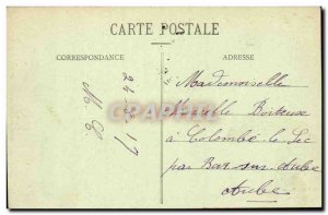 Troyes Old Postcard Train and child monument of & # 39Aube