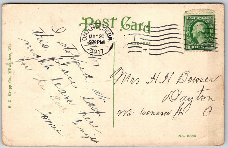 Omaha Nebraska 1917 Postcard Hotel Castle