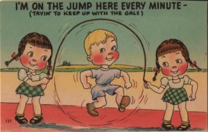 playground postcard: I'm On the Jump Here Every Minute