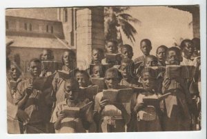 438969 FRENCH Africa catholic mission choir of singing boys Vintage postcard